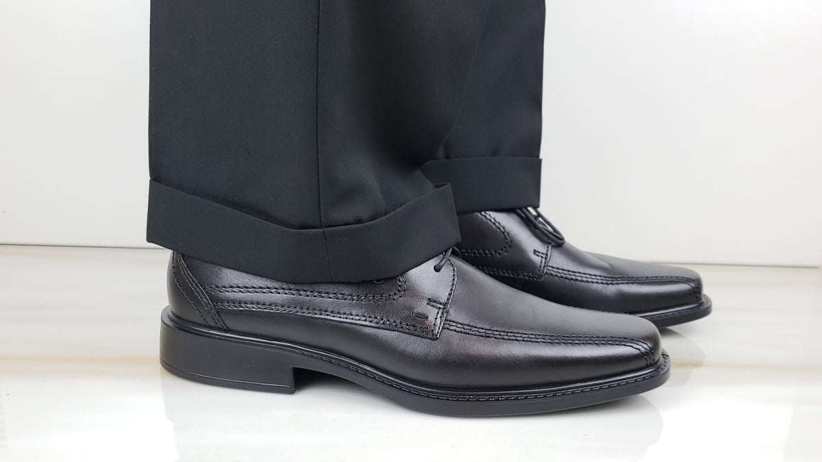 ECCO MEN'S BLACK LACE BIKE TOE NEW JERSEY 051514