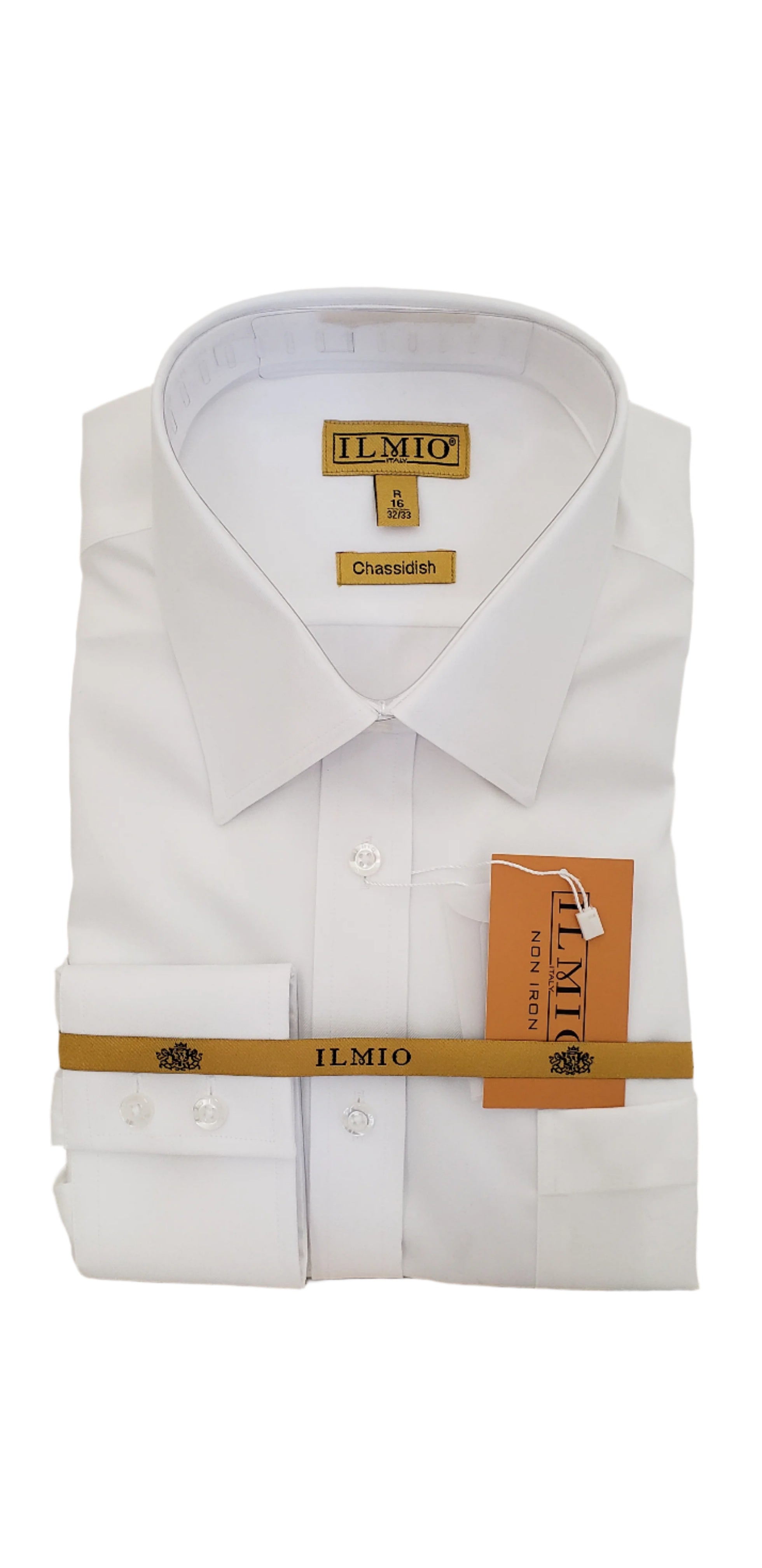 Ilmio Men's Gold Label Fine Twill -100% Cotton Chassidish (R/L) Shirt 17.5 34/35 / Slim Fit Ilmio Men's Gold Label Fine Twill -100% Cotton Chassidish (R/L) Shirt 17.5 34/35 / Slim Fit