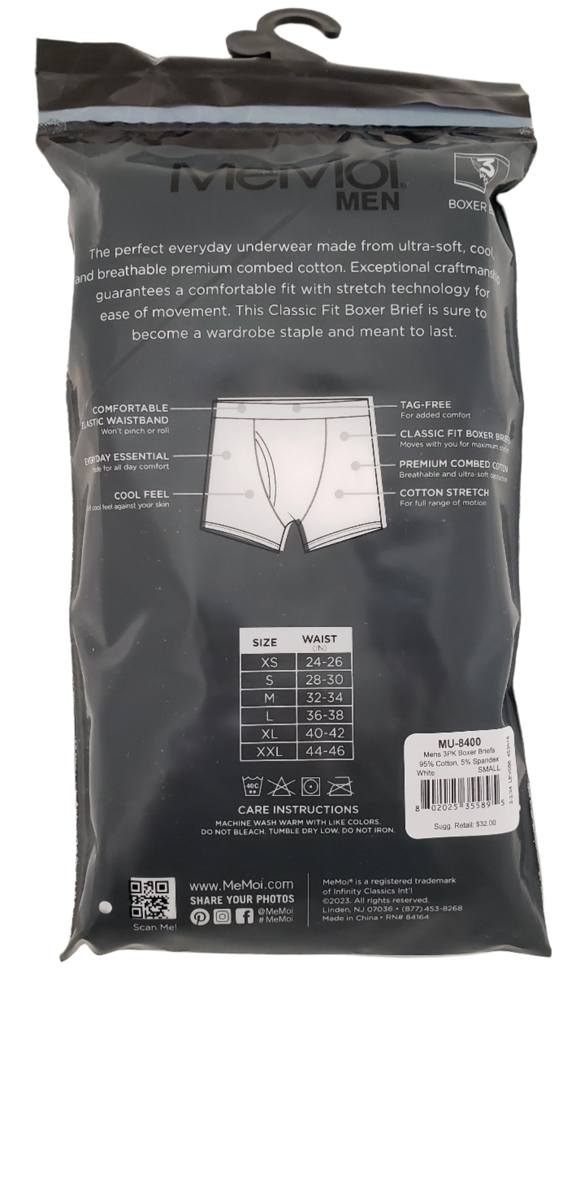 MeMoi Boxer Briefs - 3 Pack