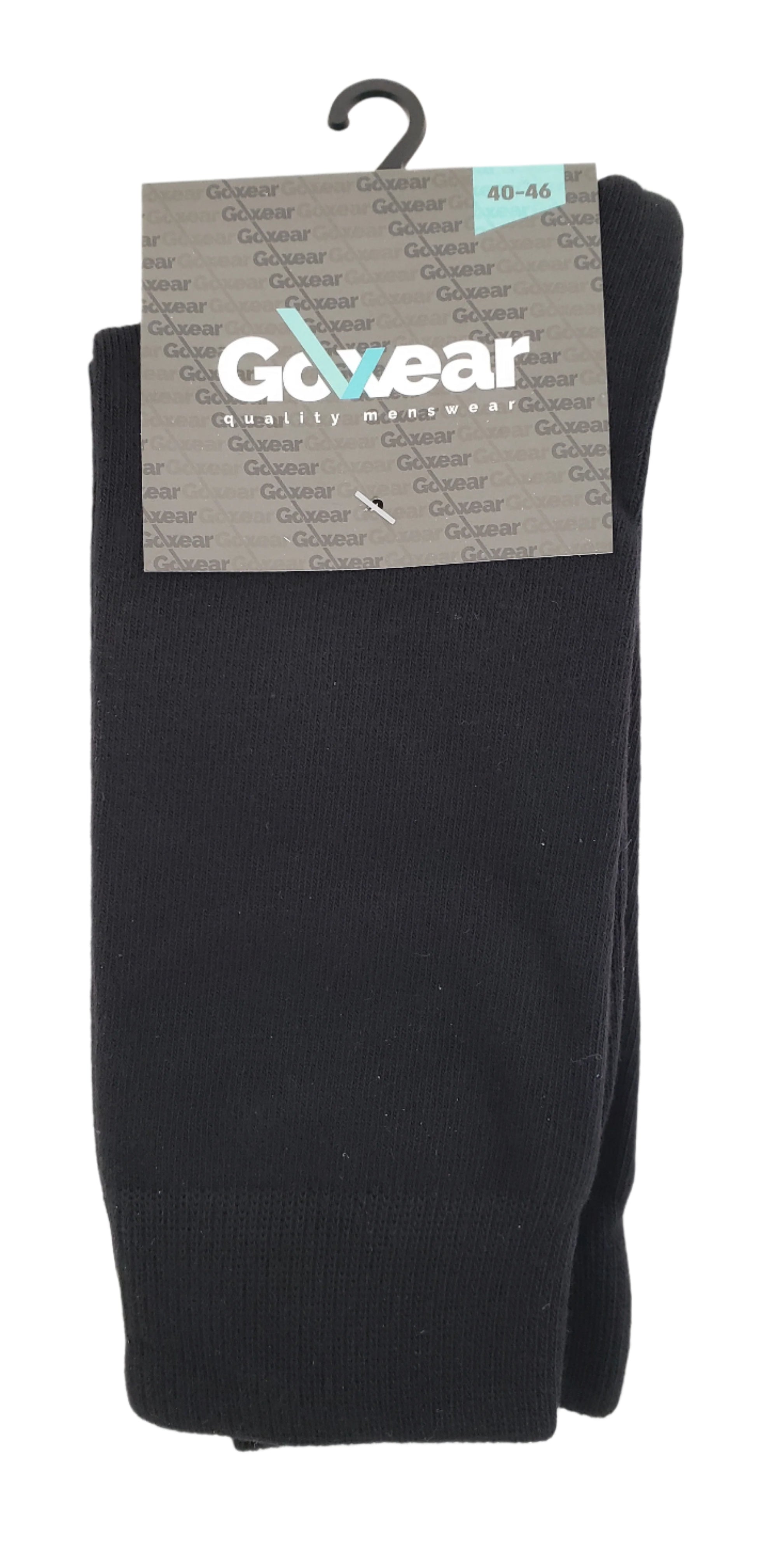 GO-WEAR MENS BLACK SOCKS - 2 PIER