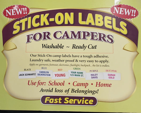 PRINTED NAME TAPES STICK-ON