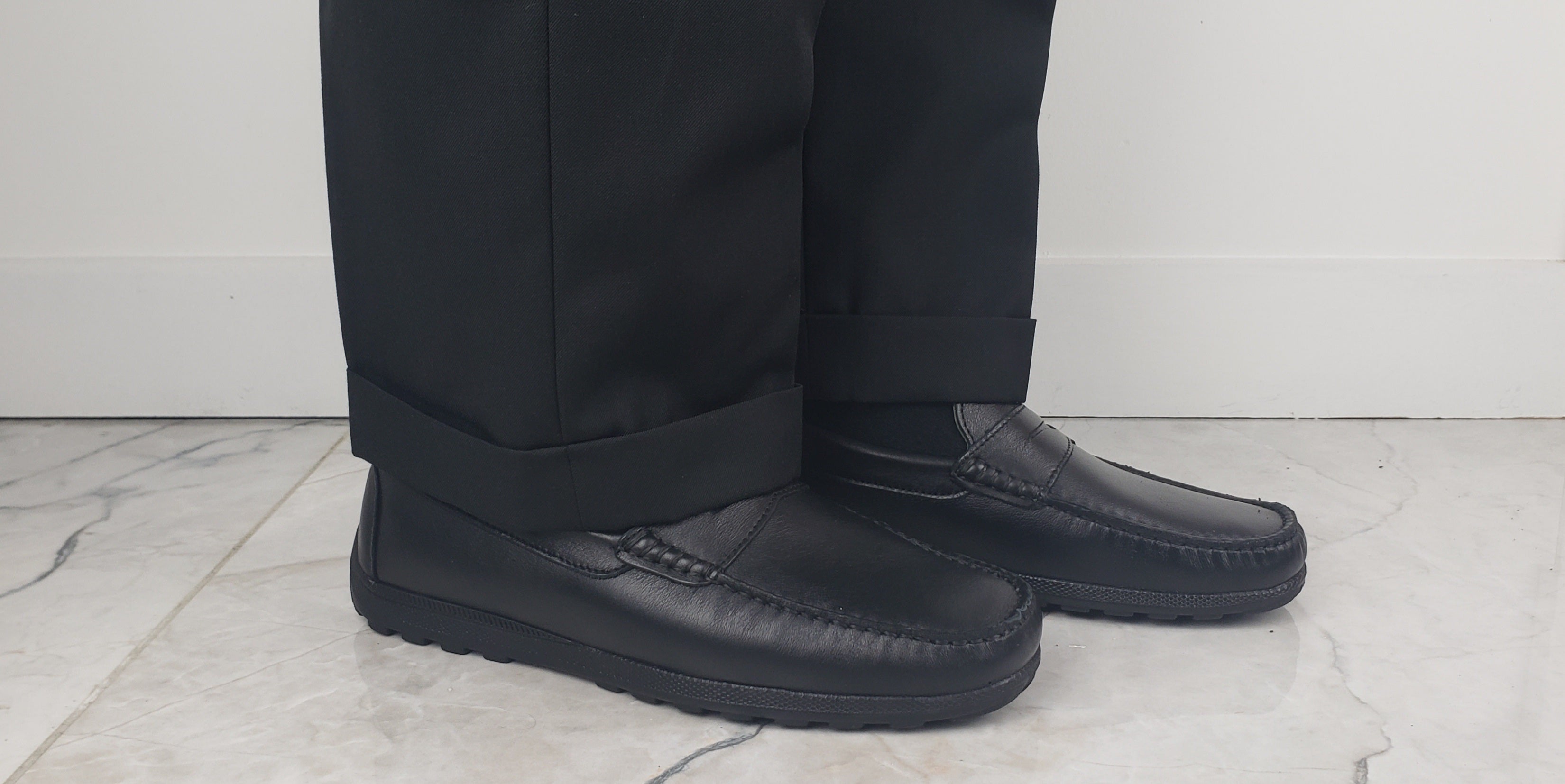 M LOBO 536 BLACK LEATHER LOAFER