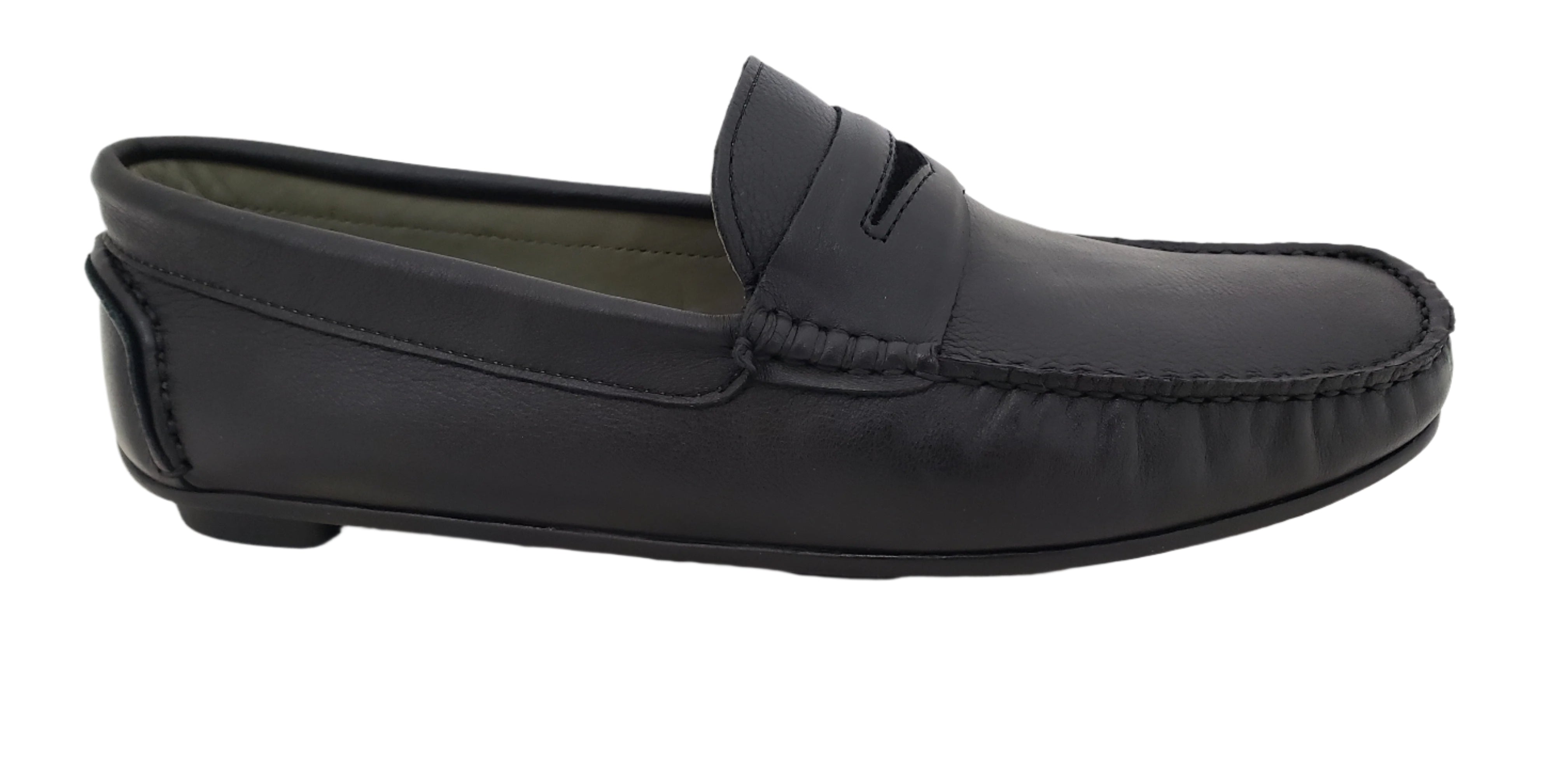 M LOBO 626 BLACK LEATHER LOAFER