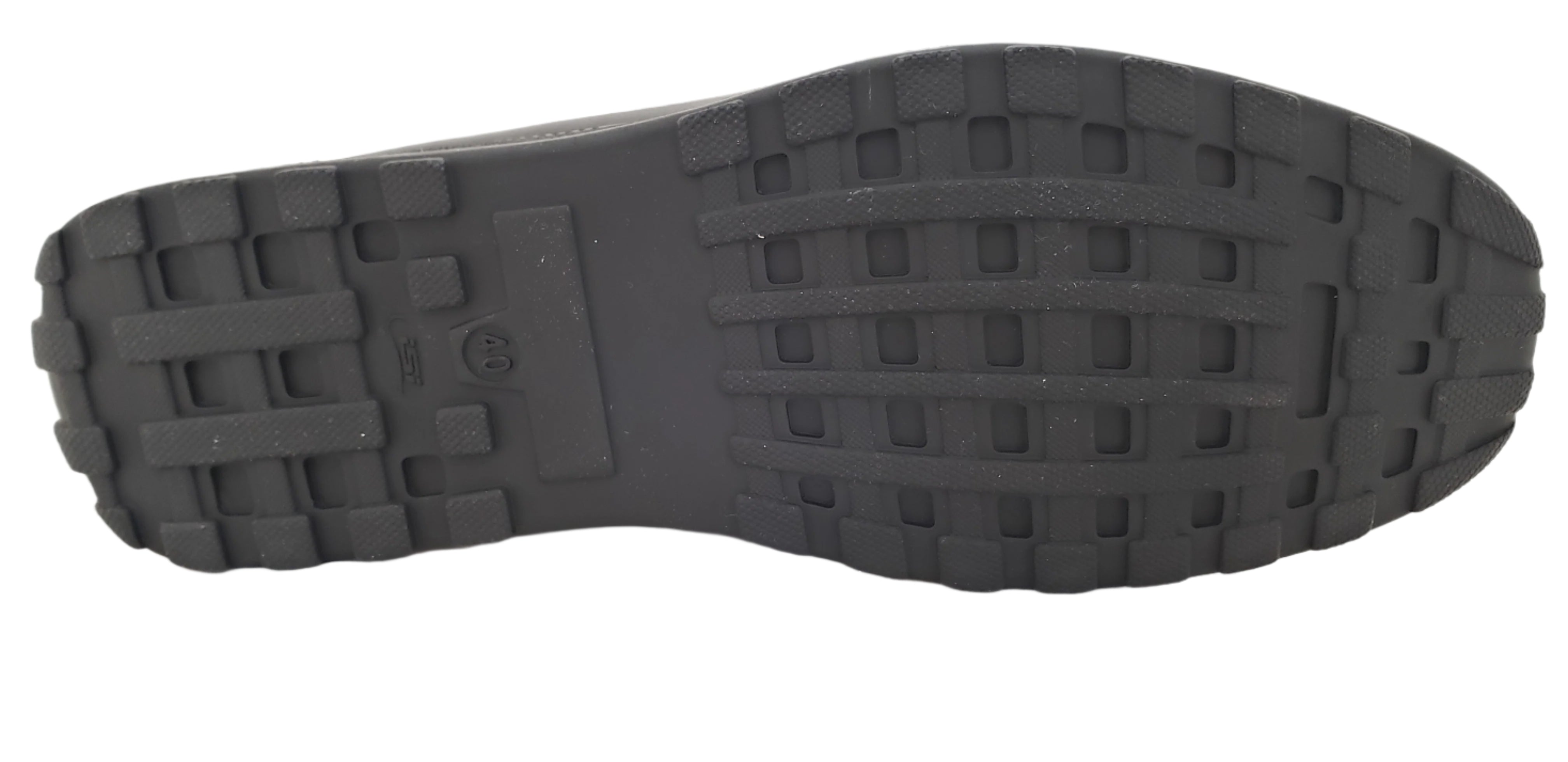 Black sole of a shoe on a light background