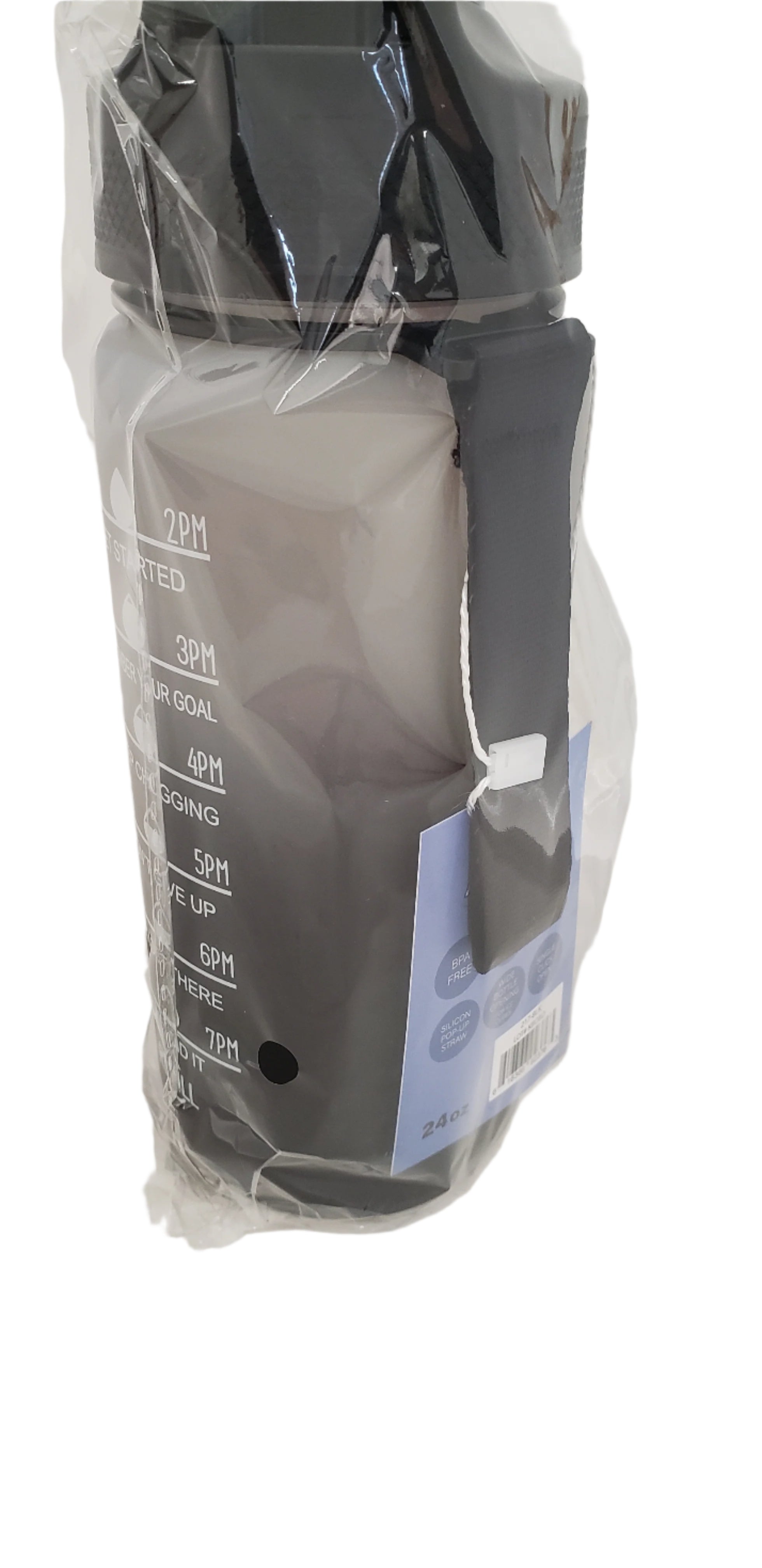 ABSTRACT 24OZ. MOTIVATIONAL SPORTS BOTTLE - GRADUAL BLACK 217-BLK