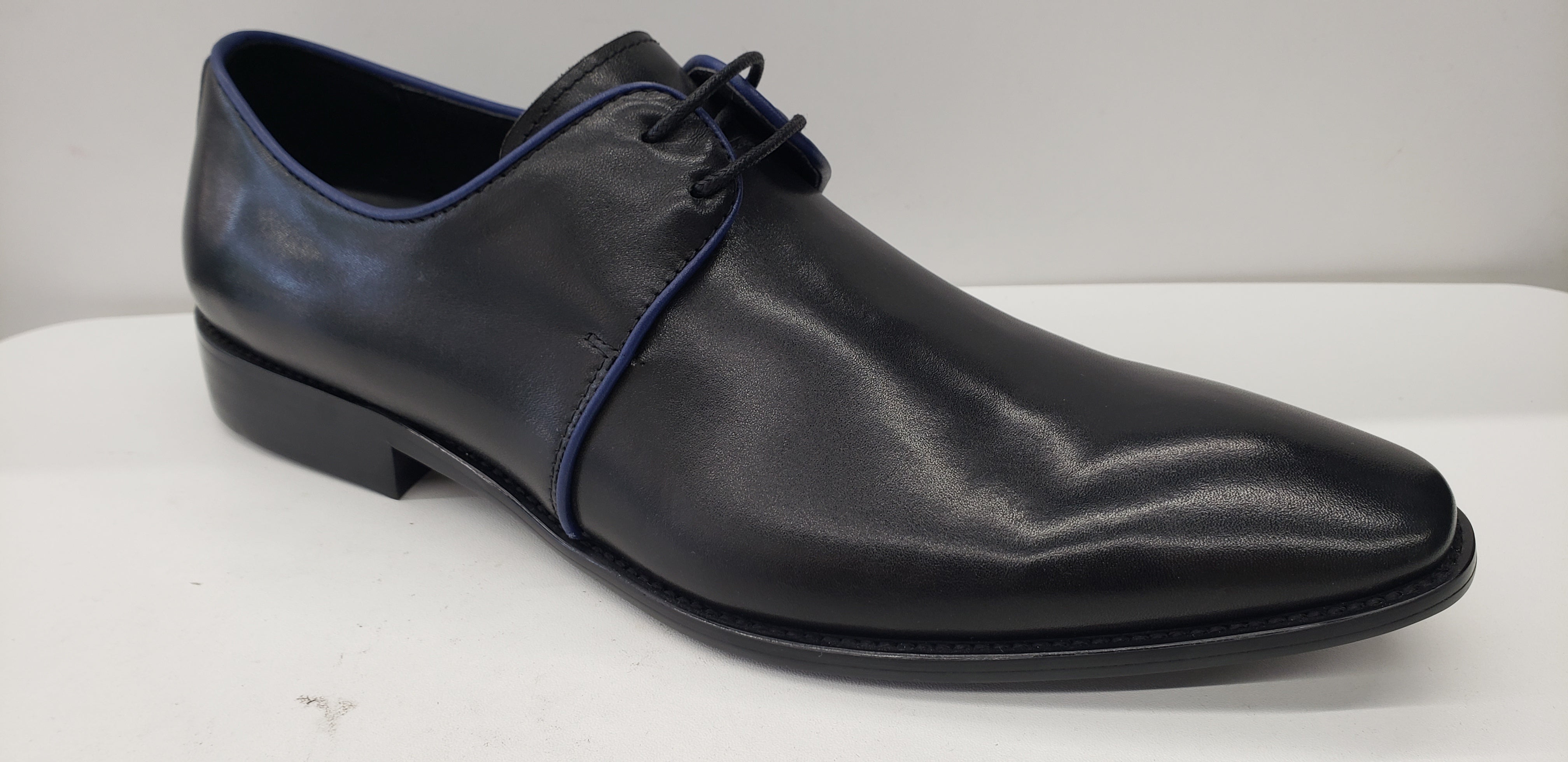 LA FINI MEN'S BLACK LEATHER LACE DRESS SHOES 968-7409-2