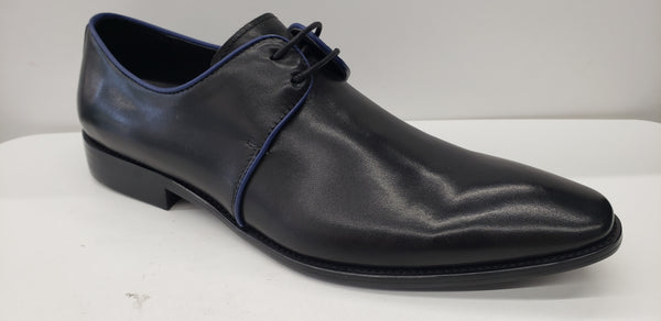 LA FINI MEN'S BLACK LEATHER LACE DRESS SHOES 968-7409-2