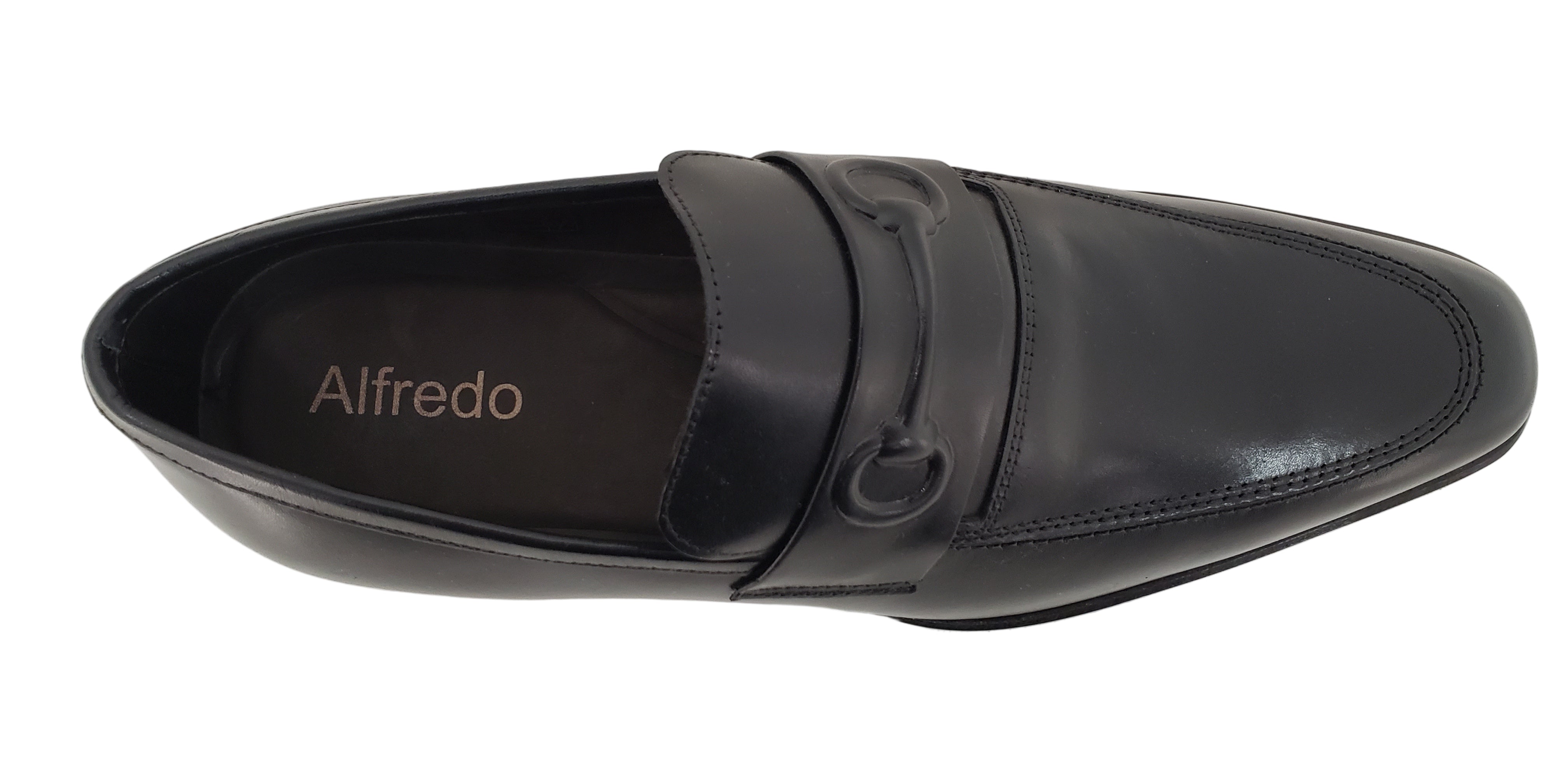 ALFREDO MEN'S BLACK DRESS SLIP ON 50350