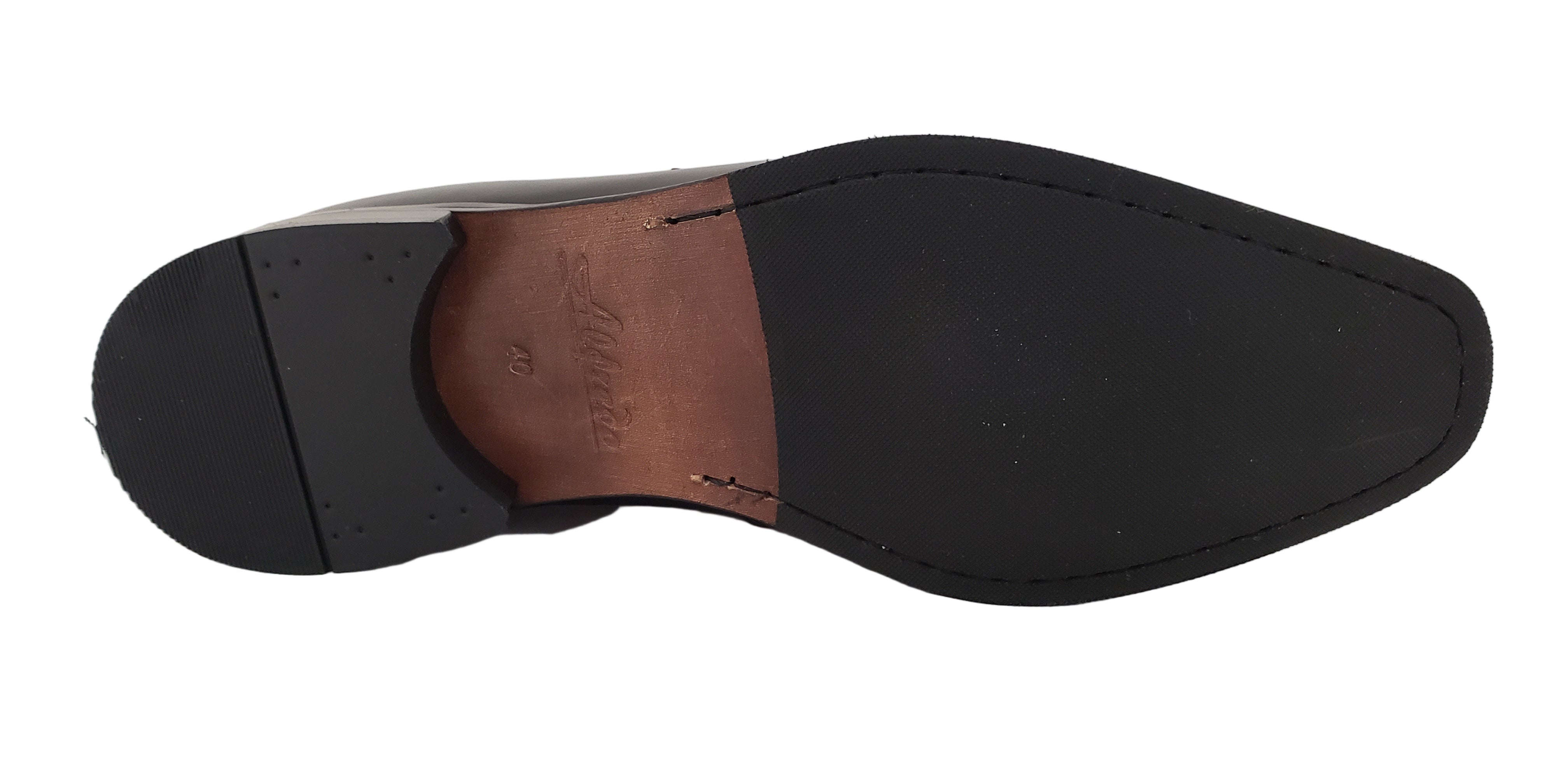 ALFREDO MEN'S BLACK DRESS SLIP ON 50350