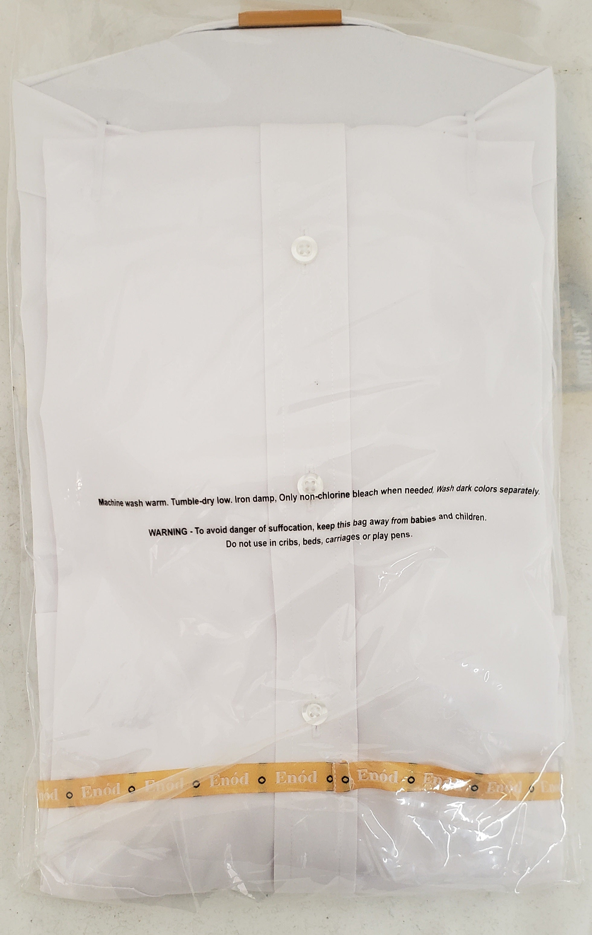 Enod Mens Orange Label Shirt -Poly Cotton Chassidish (R/L) Reg Fit 026RC