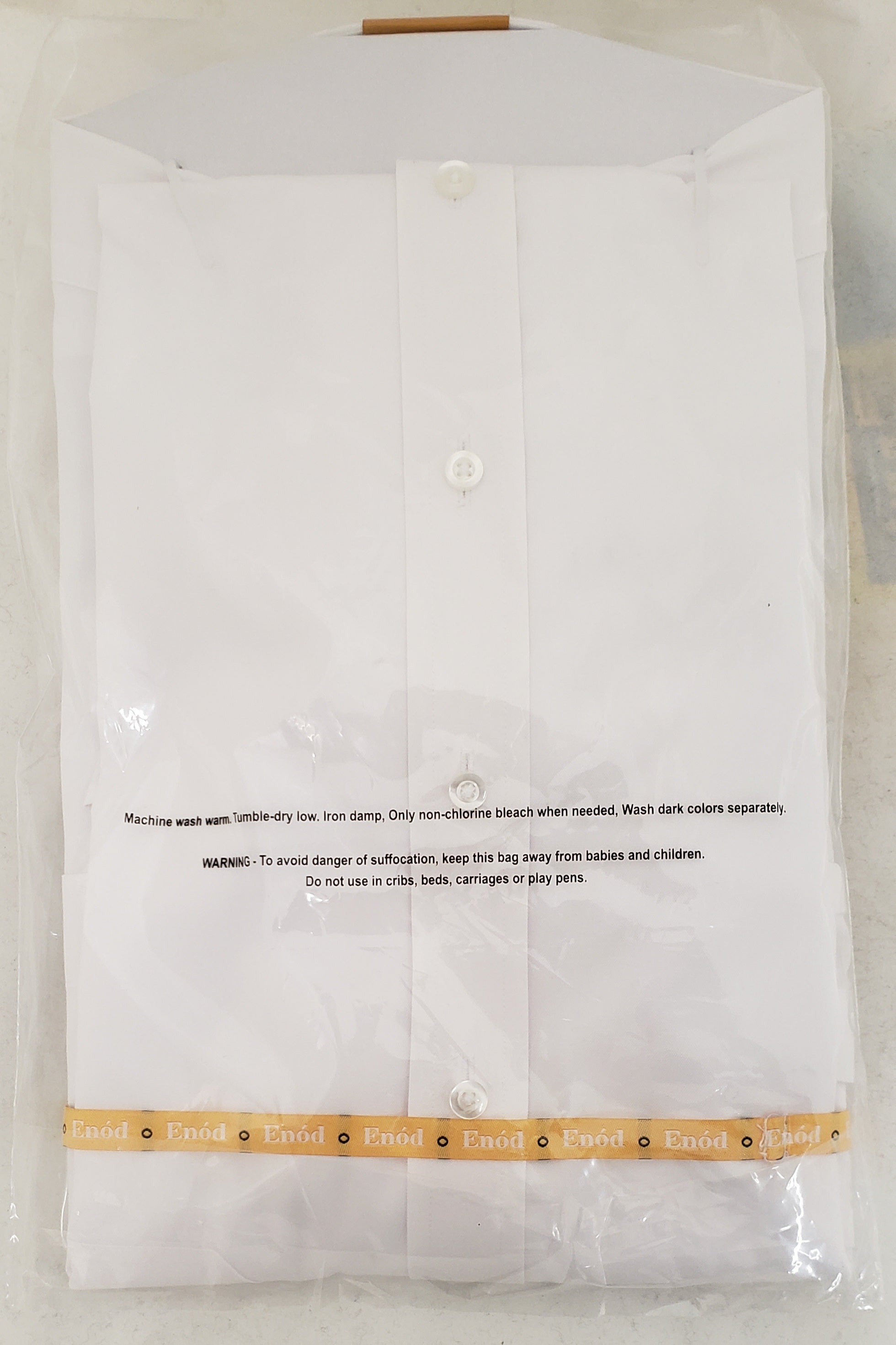 Enod Mens Orange Label Shirt -Poly Cotton Chassidish (R/L) Slim Fit 026RS