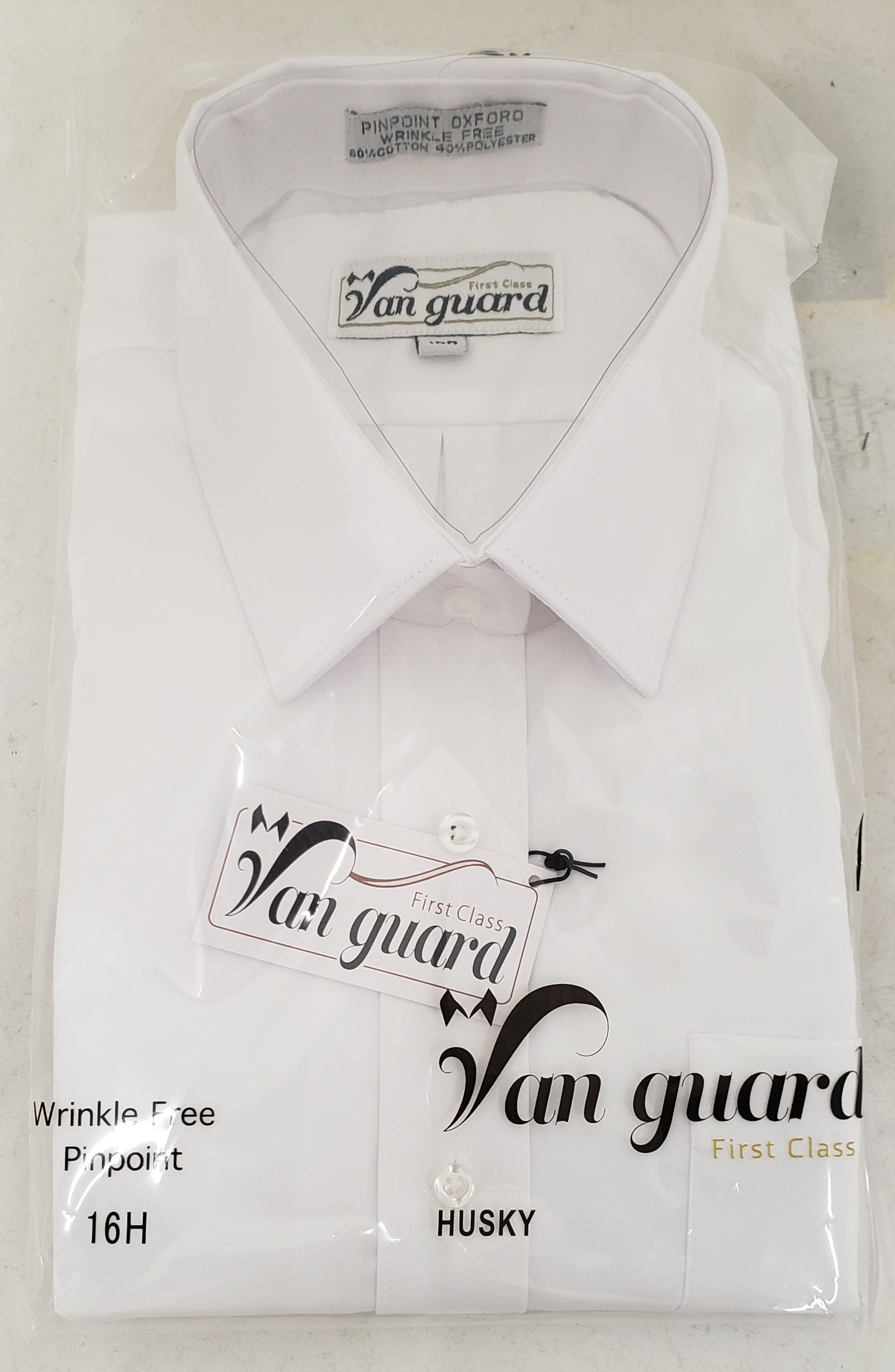 VAN GUARD BOYS HUSKY PINPOINT SHIRT