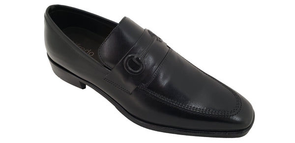 ALFREDO MEN'S BLACK DRESS SLIP ON 50350