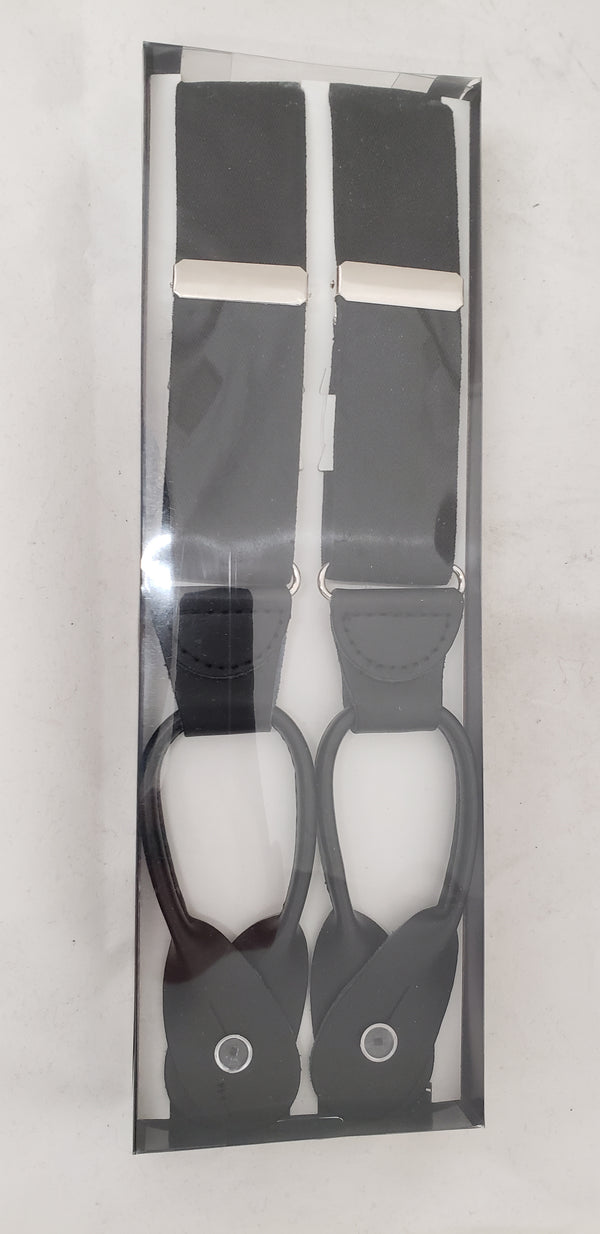 BUTTON END SUSPENDER BLACK