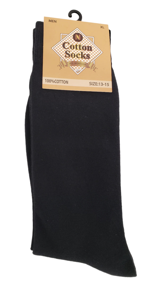 MENS BLACK SOCKS 100% COTTON