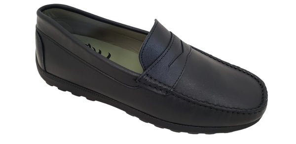 M LOBO 536 BLACK LEATHER LOAFER