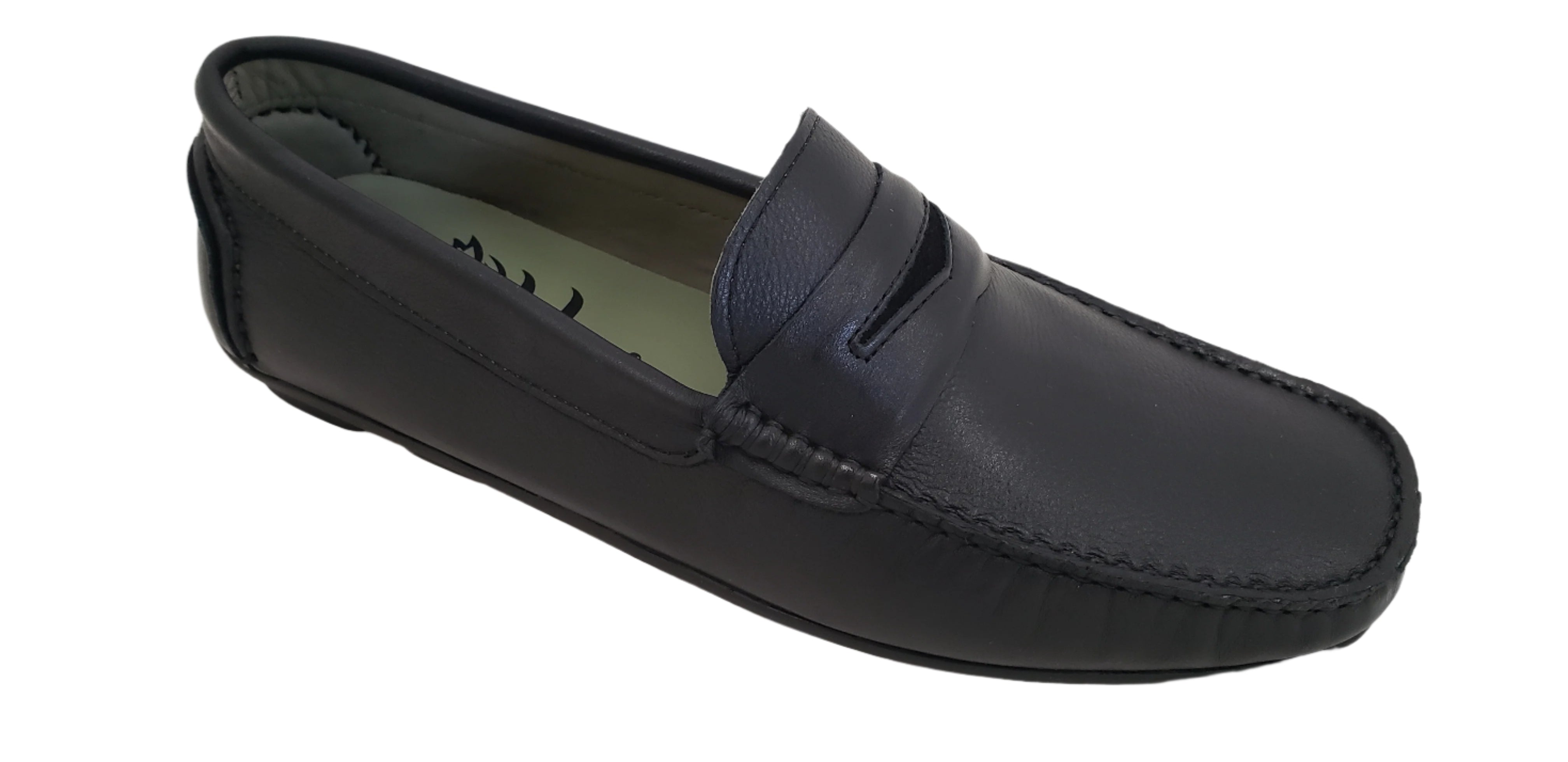 M LOBO 626 BLACK LEATHER LOAFER