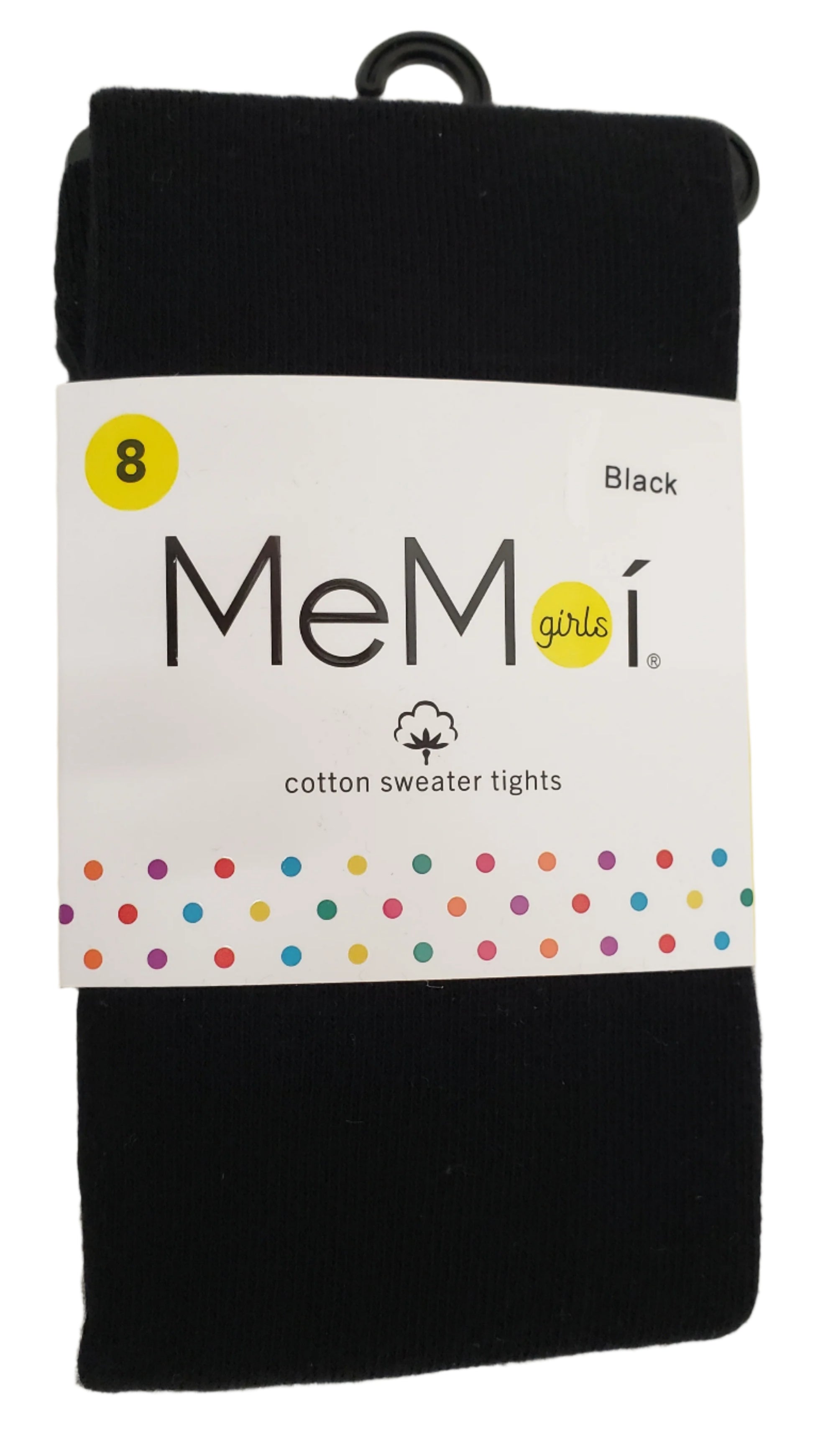 Memoi Girls Flat Tights Cotton Flat Sweater Tights Black MK-301