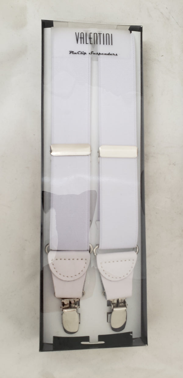 X-BACK SUSPENDER WITH PIN-CLIP WHITE