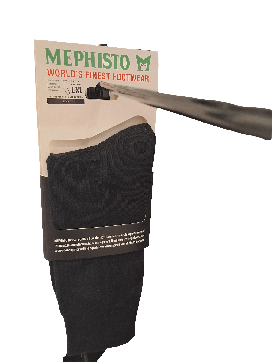 Mens Mephisto Coton Sock - Black