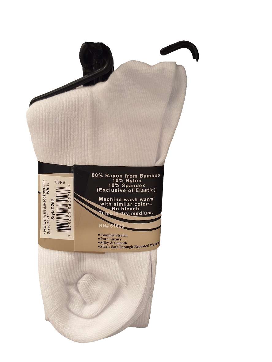 FLORENCE LONG BAMBOO WHITE SOCKS 260