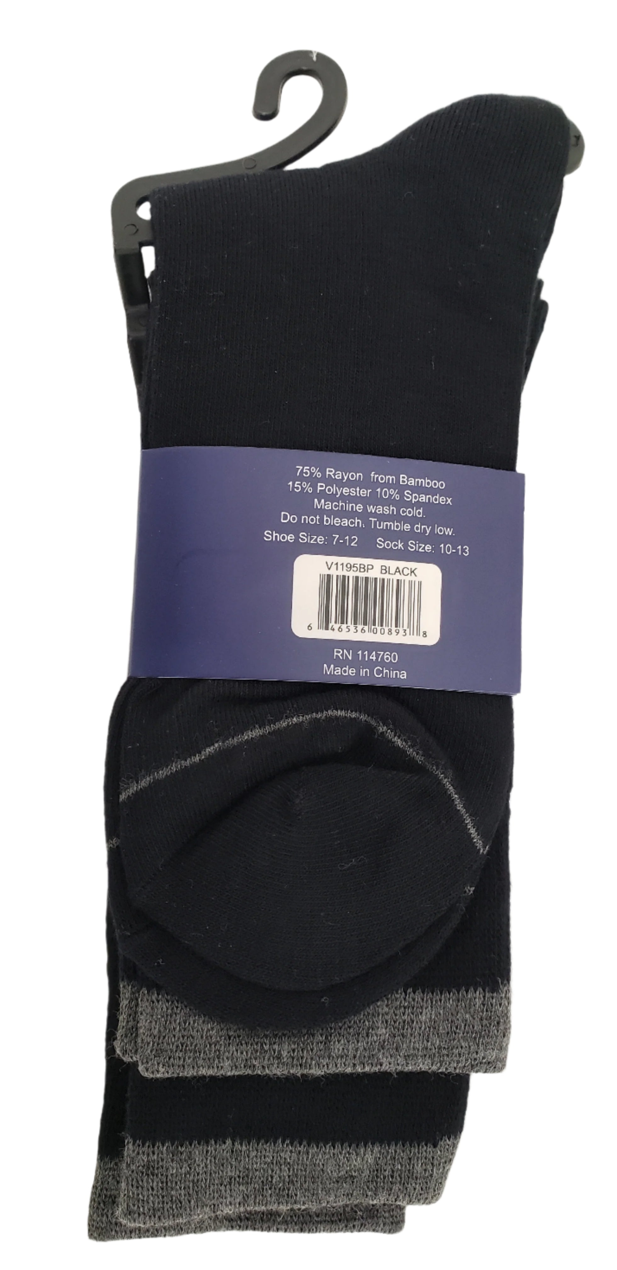 Valentini Men's Bamboo Socks 3-PK. 10-13 V1195BP