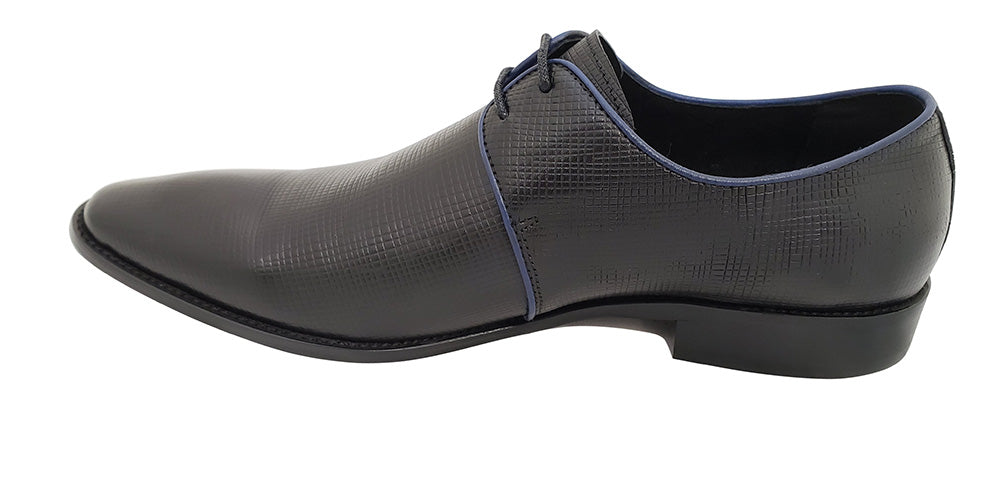LA FINI MEN'S BLACK LEATHER LACE DRESS SHOES 968-7409