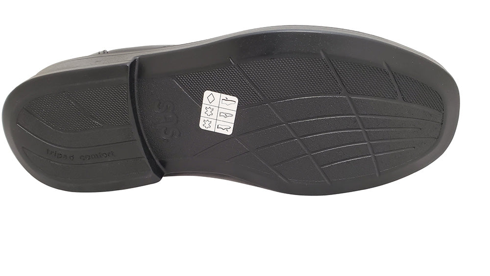 SAS MEN'S BLACK SLIP ON SHOES - DIPLOMAT 2280-013