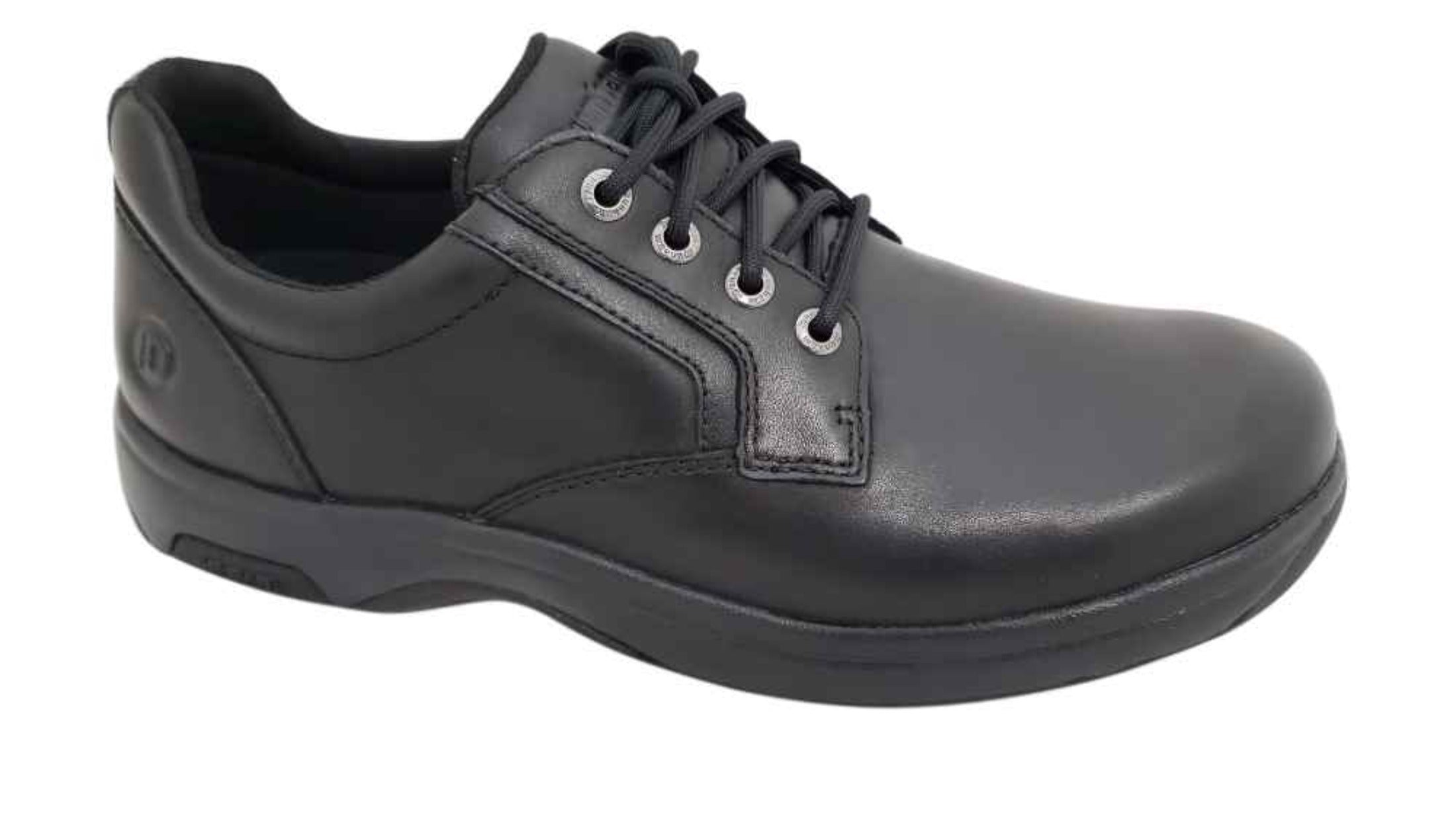 DUNHAM MEN'S BLACK SHOES - 8000 SERVICE PLAIN TOE OXFORD CH9715
