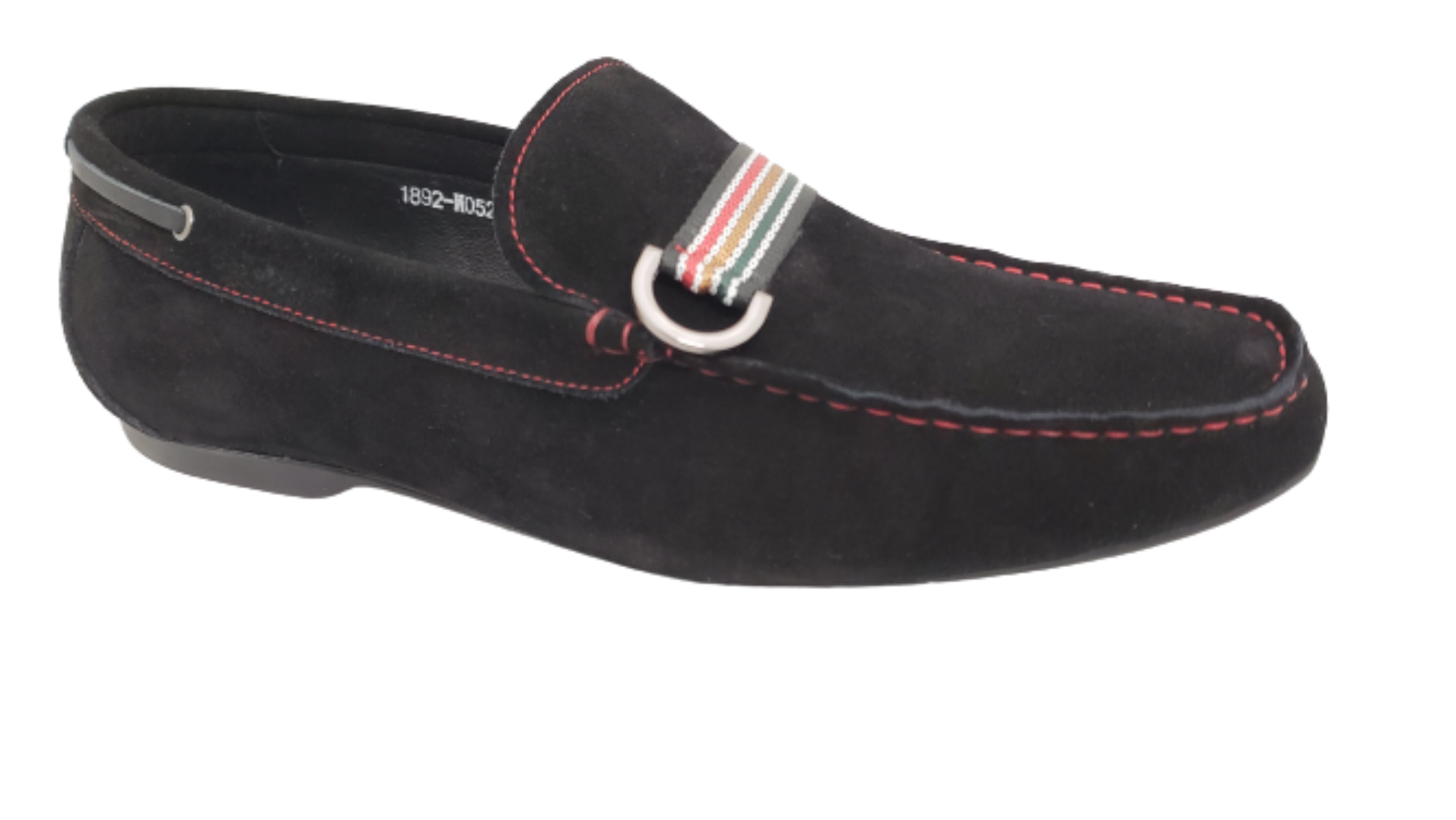 MARIO SAMELLO MEN'S BLACK SUEDE LOAFERS LX1337-F17