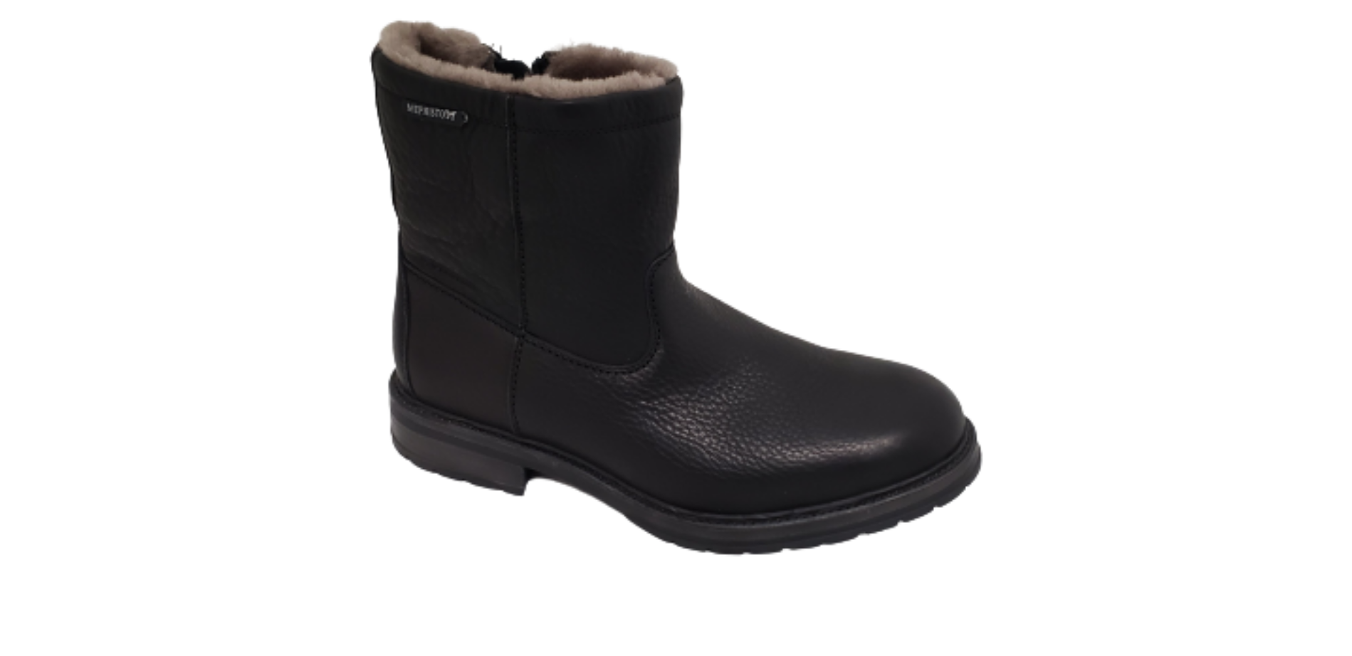 MEPHISTO MEN'S BLACK FUR LINED BOOTS - LEONARDO L1753