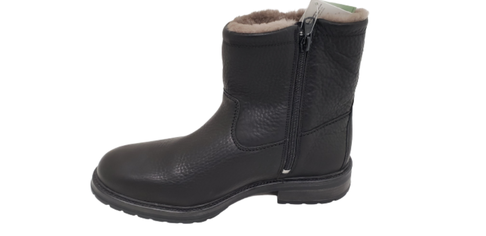 MEPHISTO MEN'S BLACK FUR LINED BOOTS - LEONARDO L1753