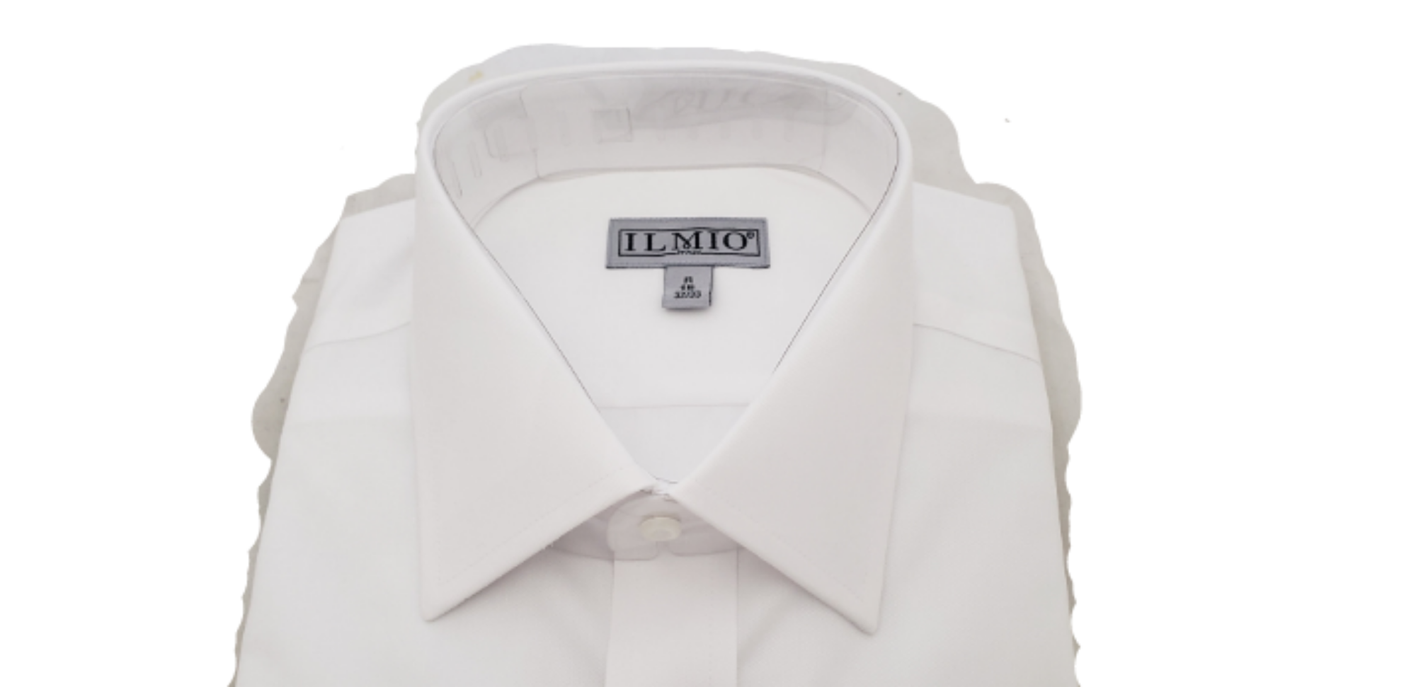 Ilmio Mens Silver Label - Spread collar - Poly Cotton (L/R) Button Cuff Shirt