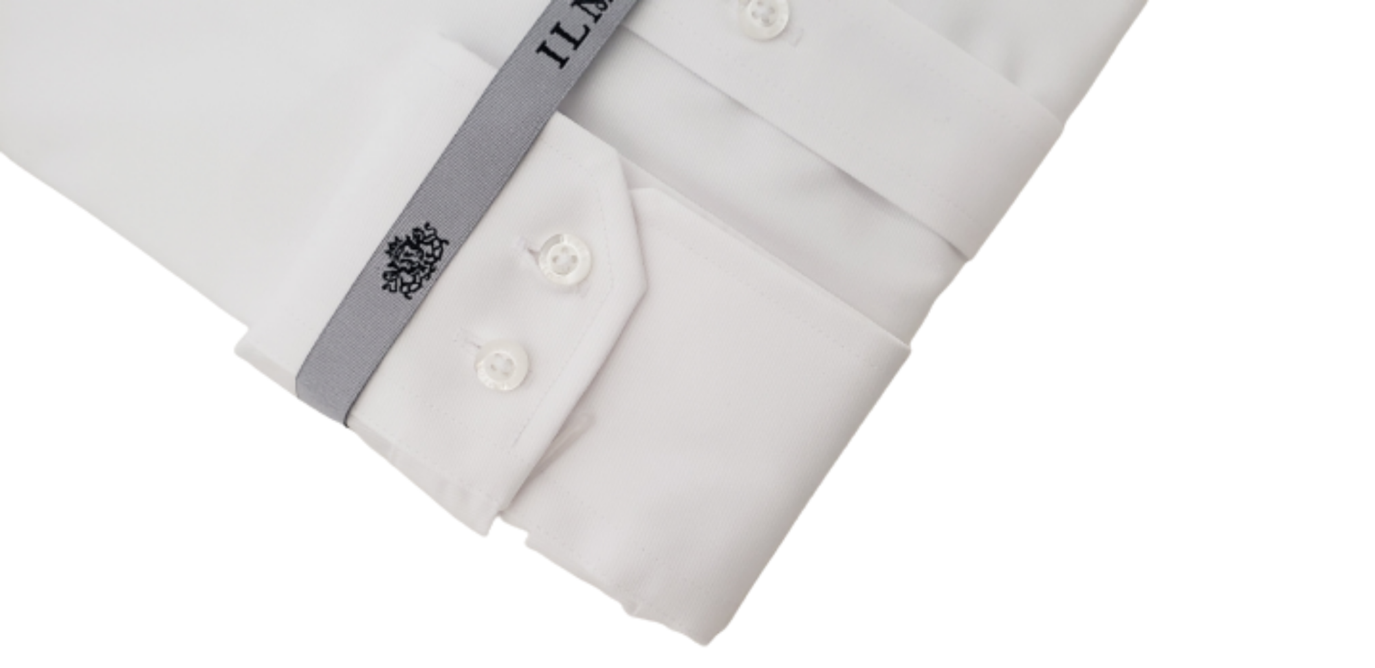 Ilmio Mens Silver Label - Spread collar - Poly Cotton (L/R) Button Cuff Shirt