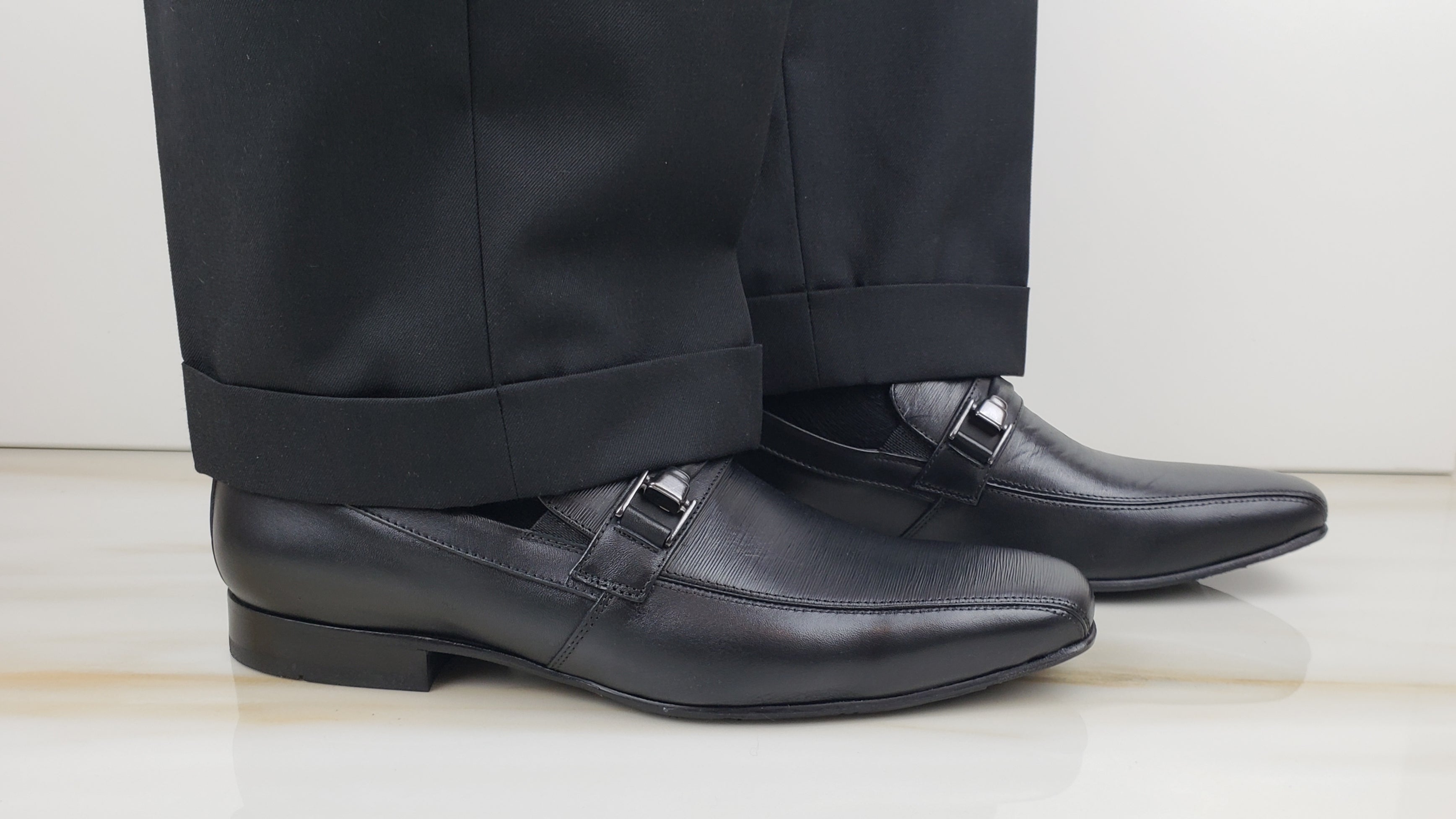 ALFREDO MEN'S BLACK DRESS SLIP ON 3-011-3361