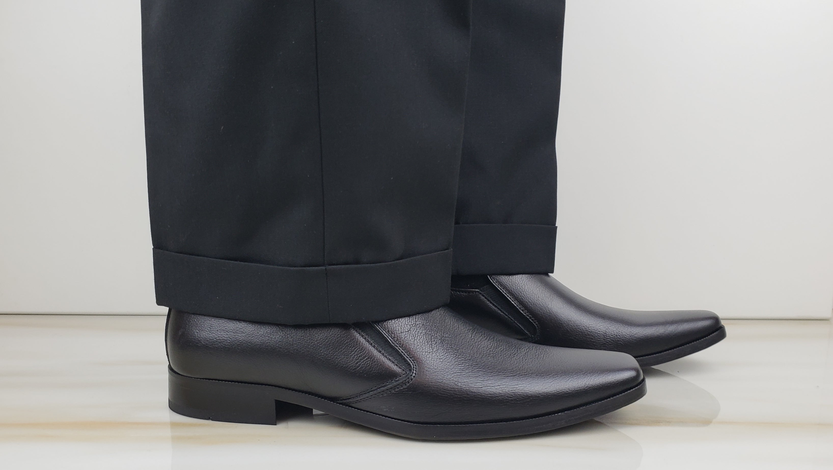 ALFREDO BLACK PEBBLED LEATHER MEN'S DRESS SLIP ON SHOES 350 F15171
