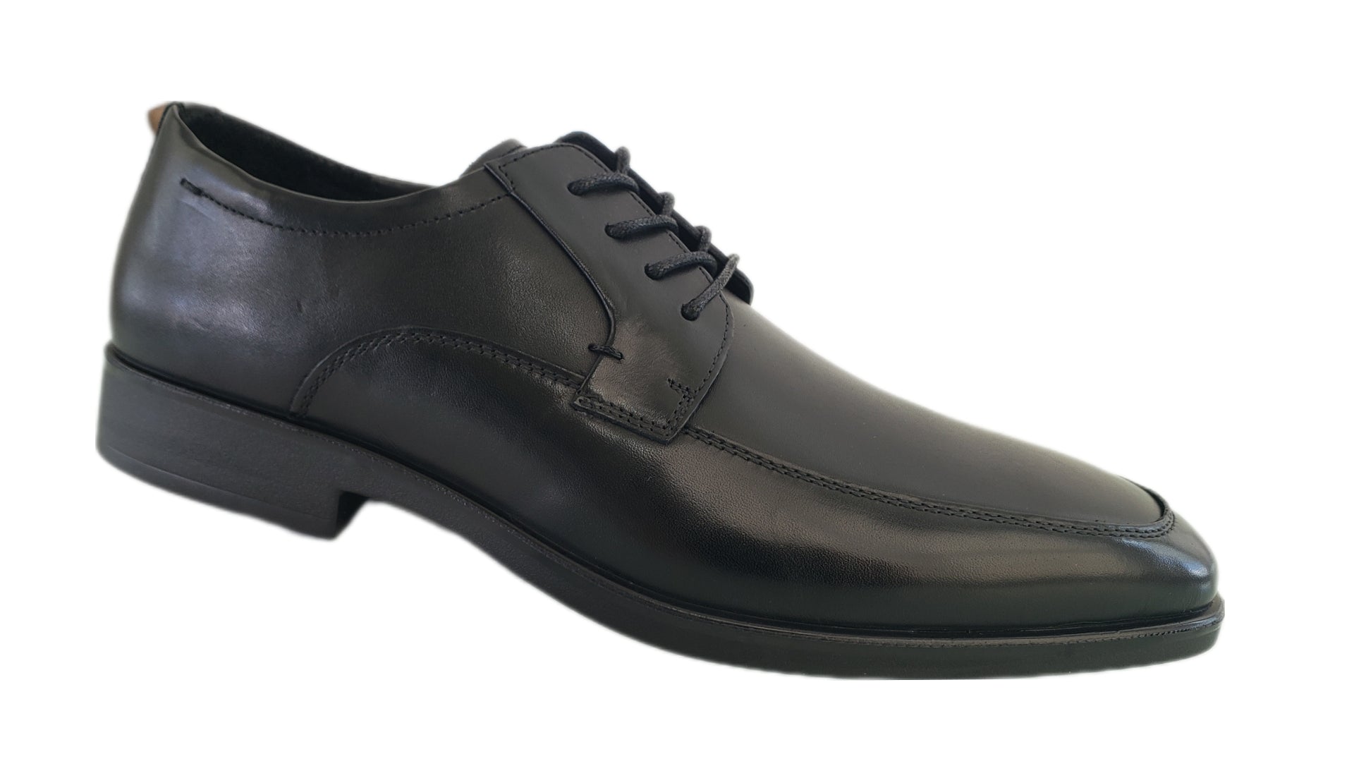 LIGHT TRAX MEN'S BLACK LEATHER LACE SHOES - 64101