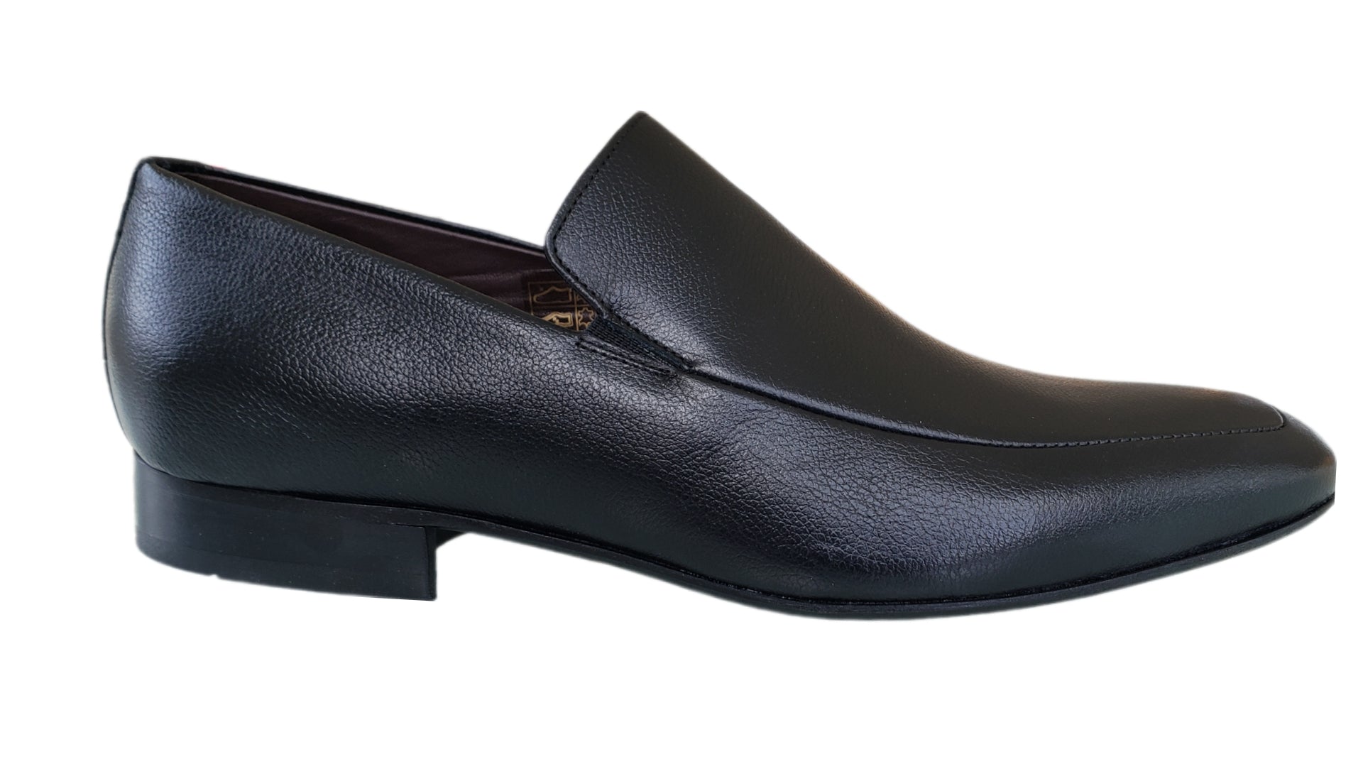 ALFREDO MEN'S BLACK SLIP ON MOC TOE DRESS SHOES LI-87001